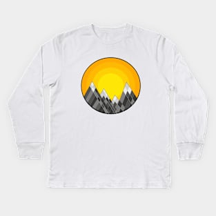 Sun set mountain Kids Long Sleeve T-Shirt